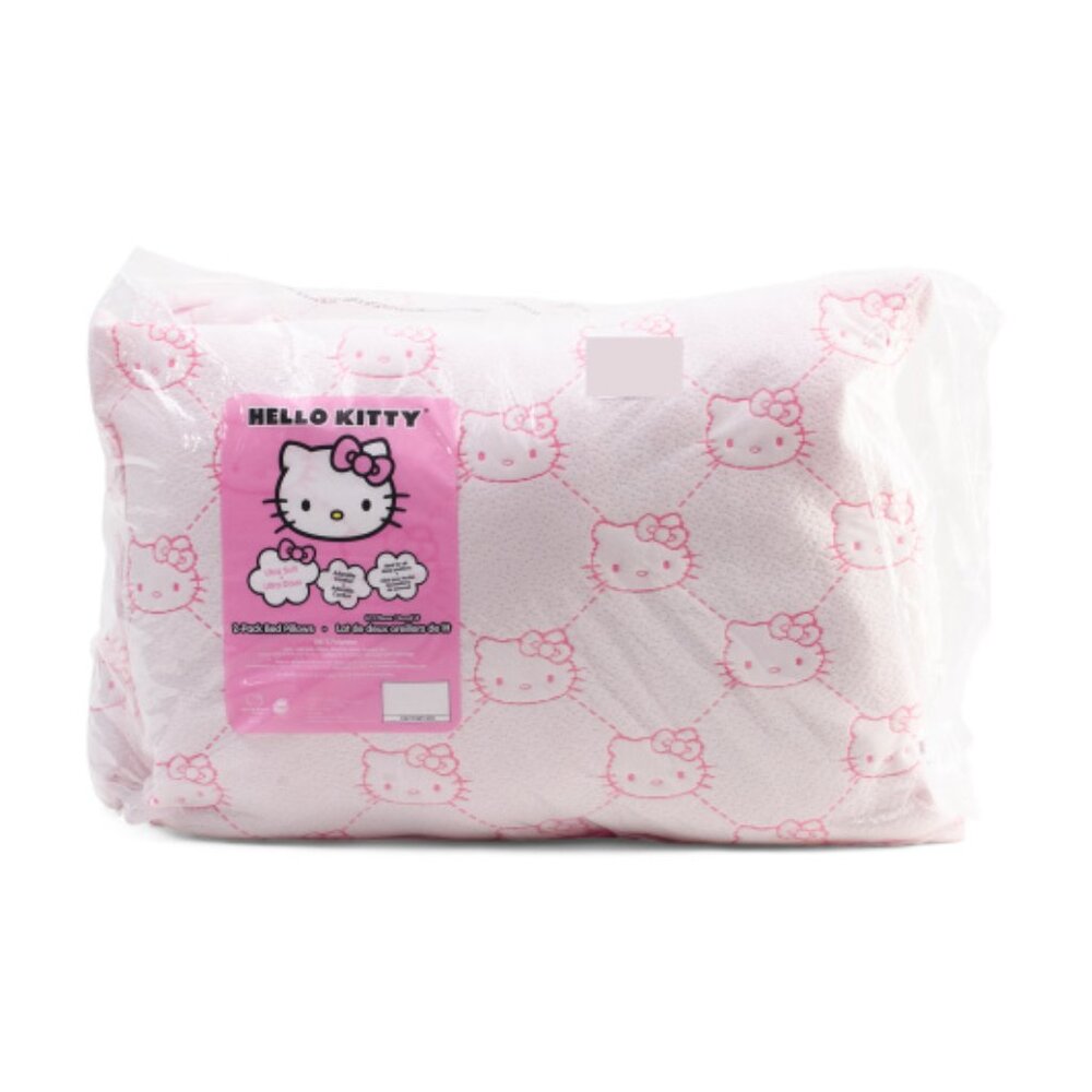 HELLO KITTY 26x20 2pk Circular Knit Bed Pillows